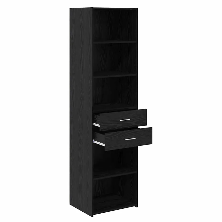 Haut Armoire Chêne noir 50 x 42,5 x 185 cm Bois d'ingénierie - 5