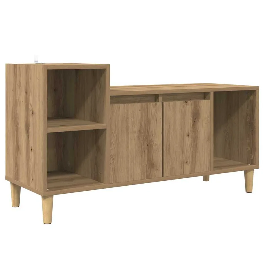 Meuble TV 100 x 35 x 55 cm Chêne artisanal Bois d'ingénierie - 2
