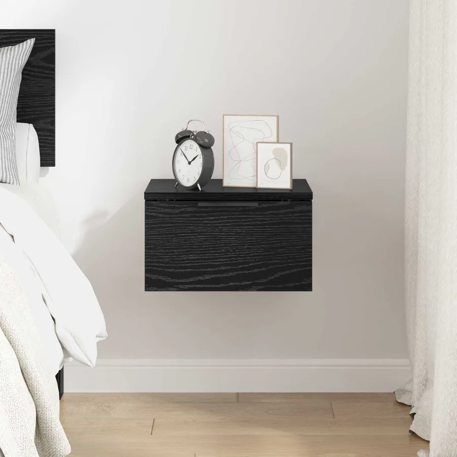Cabinet de chevet Chêne noir 34 x 30 x 20 cm Bois d'ingénierie - 4