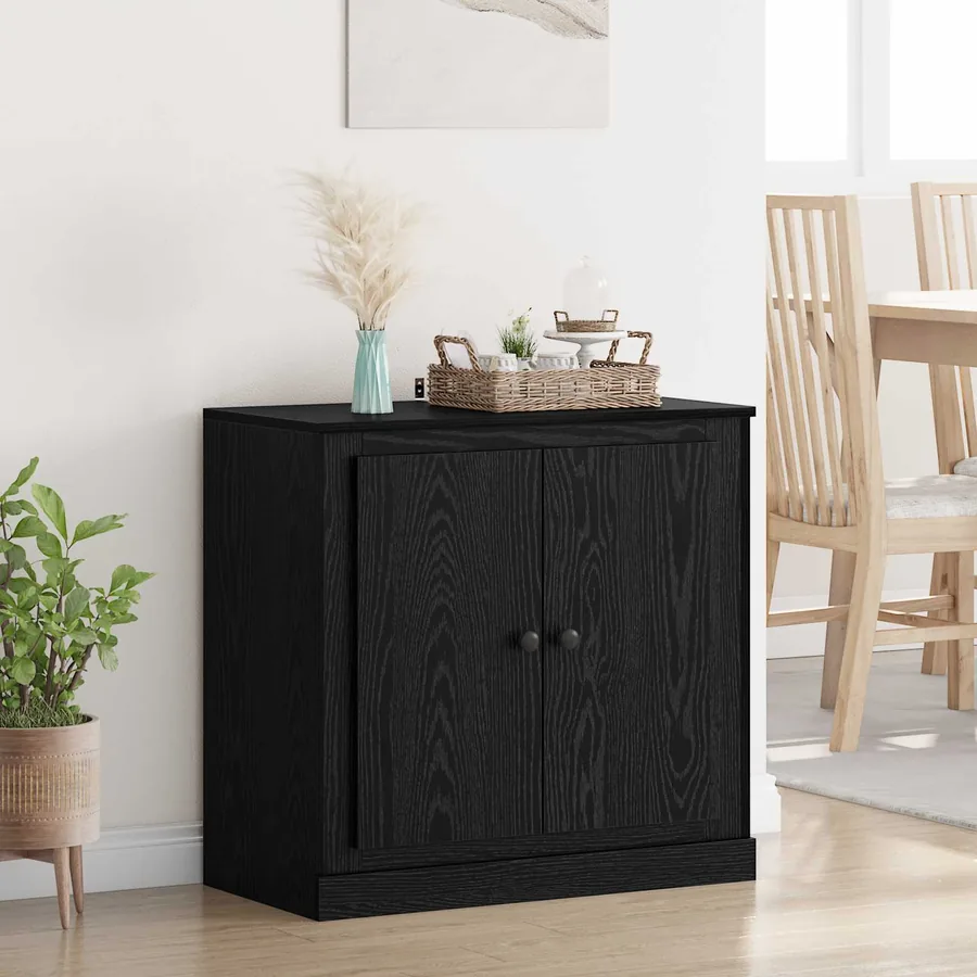 Buffet Chêne noir 70 x 35,5 x 67,5 cm Bois d'ingénierie