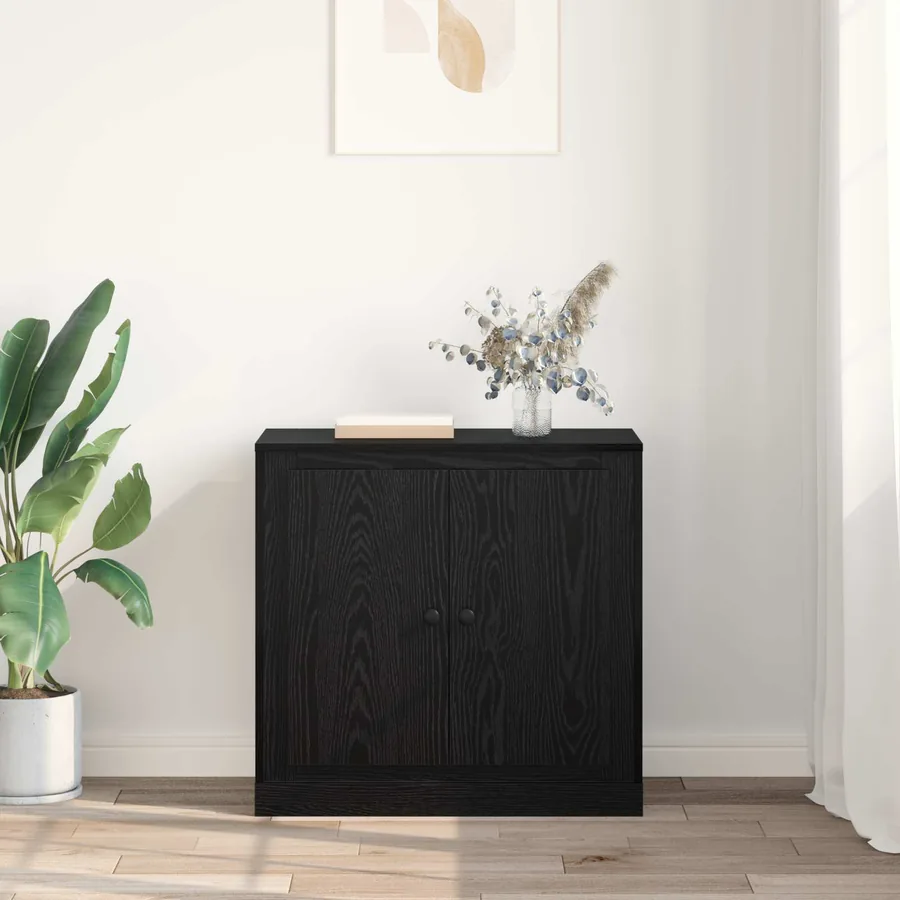 Buffet Chêne noir 70 x 35,5 x 67,5 cm Bois d'ingénierie - 4