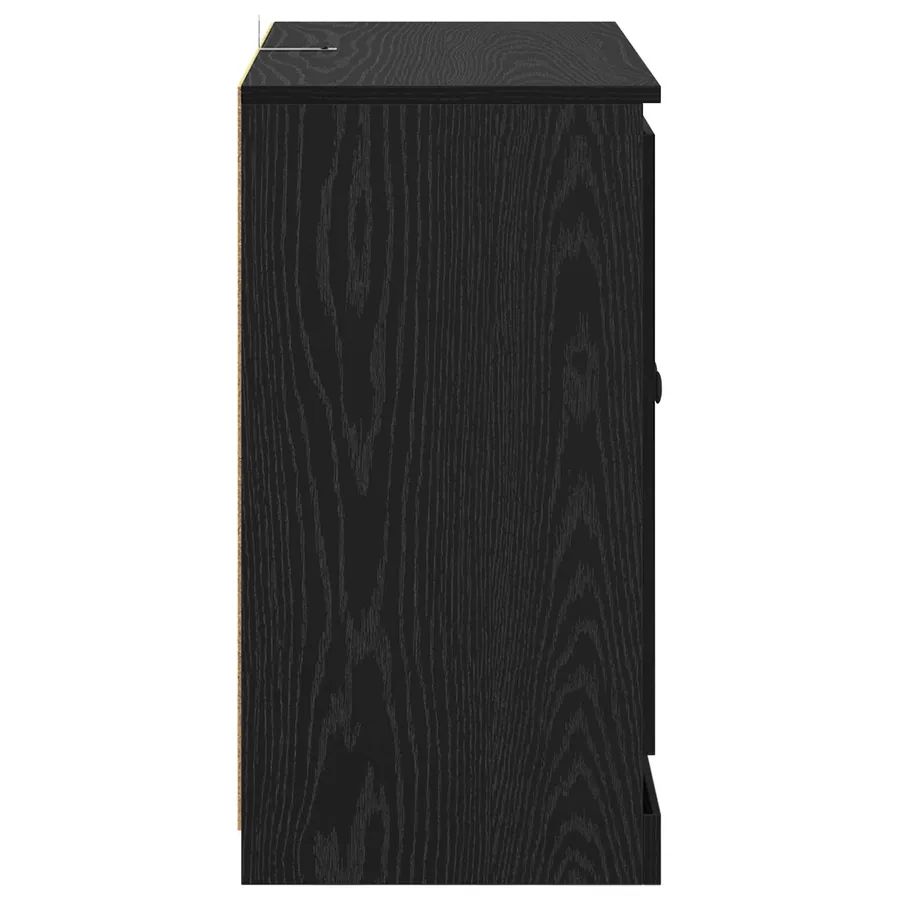 Buffet Chêne noir 70 x 35,5 x 67,5 cm Bois d'ingénierie - 7