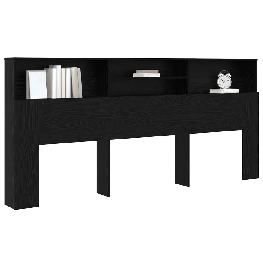 Cabinet de Tête de Lit Chêne noir 220 x 19 x 101,5 cm - 3