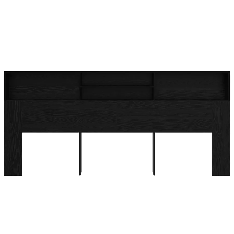 Cabinet de Tête de Lit Chêne noir 220 x 19 x 101,5 cm - 5