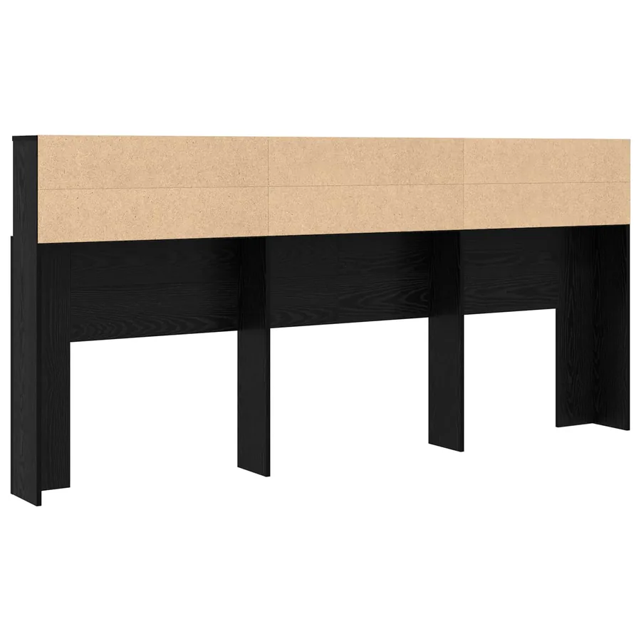 Cabinet de Tête de Lit Chêne noir 220 x 19 x 101,5 cm - 7