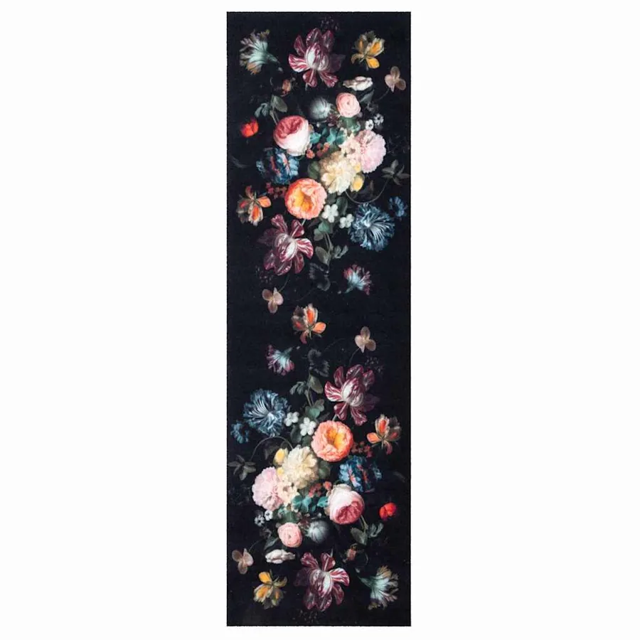 Tapis de Cuisine Noir 150 x 45 cm Velours - 2