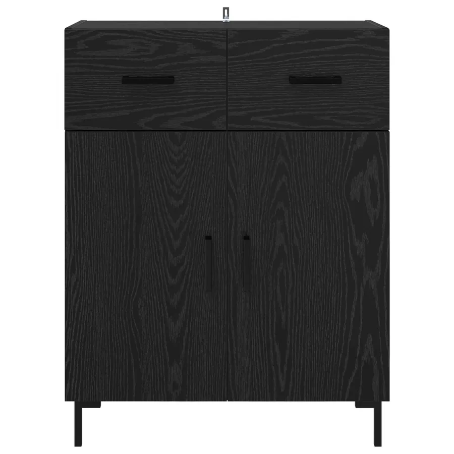 Buffet Chêne noir 69,5 x 34 x 90 cm Bois d'ingénierie - 6