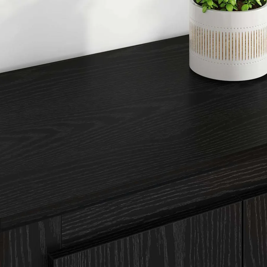 Haut Armoire avec tiroir 3 pcs Chêne noir Bois d'ingénierie - 4