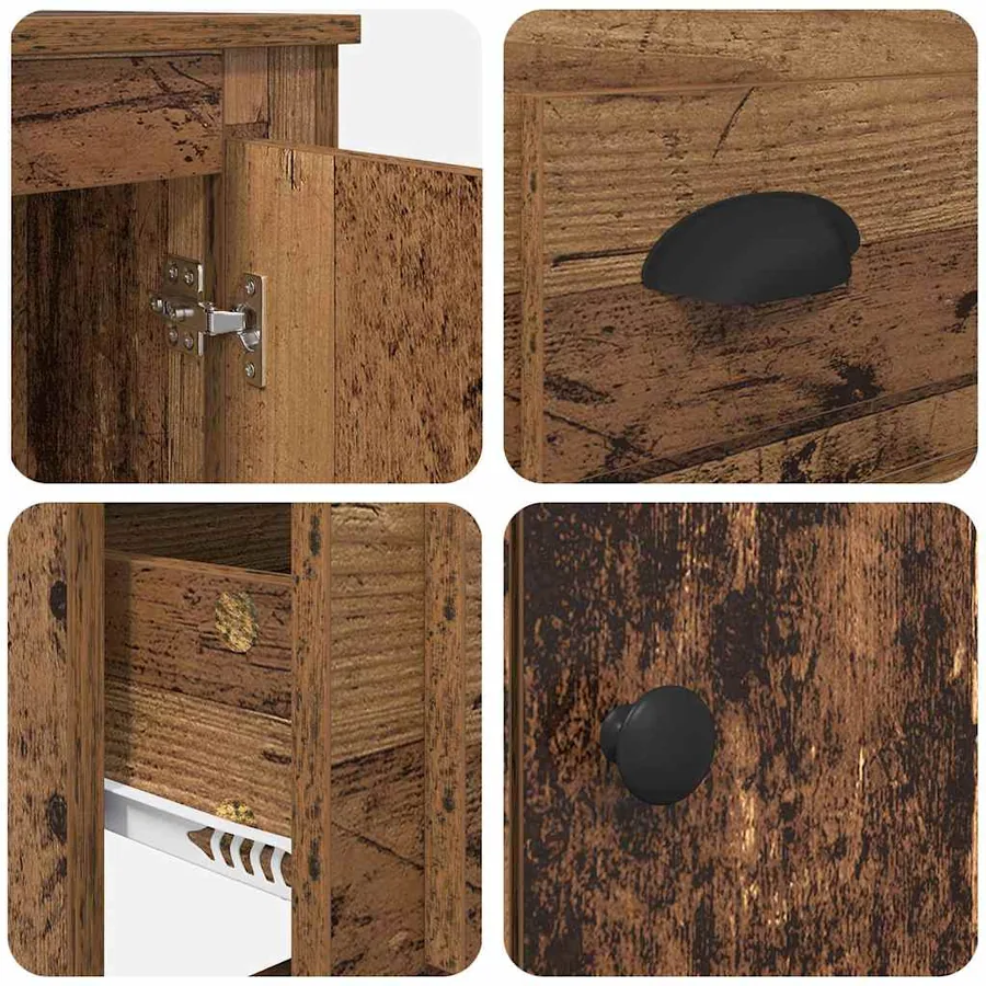 Haut Armoire Bois Ancien 60 x 35,5 x 103,5 cm Bois d'ingénierie - 9