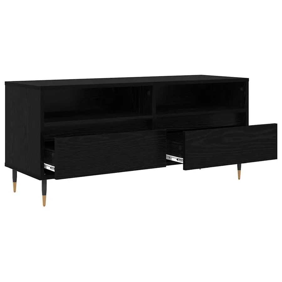 Meuble TV avec tiroir Chêne noir 100 x 34,5 x 44,5 cm - 5