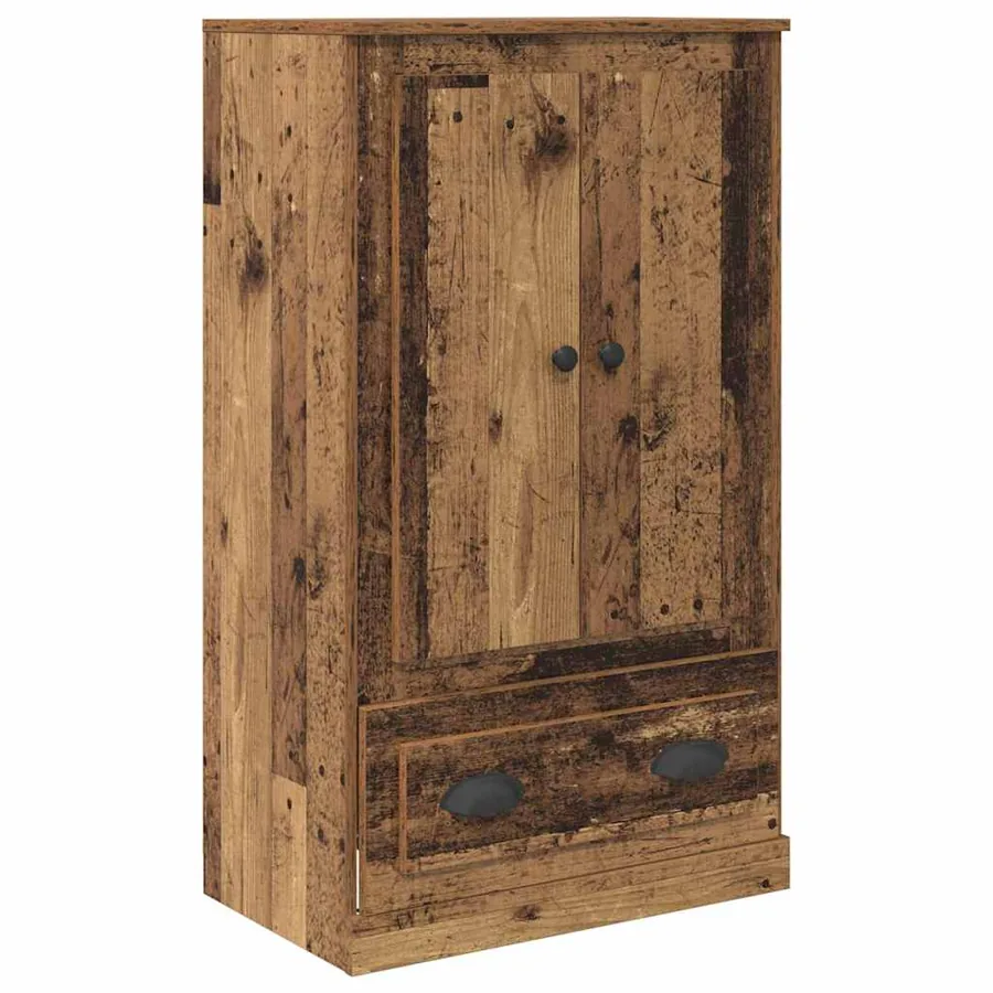 Haut Armoire avec tiroir 3 pcs Bois Ancien Bois d'ingénierie - 7