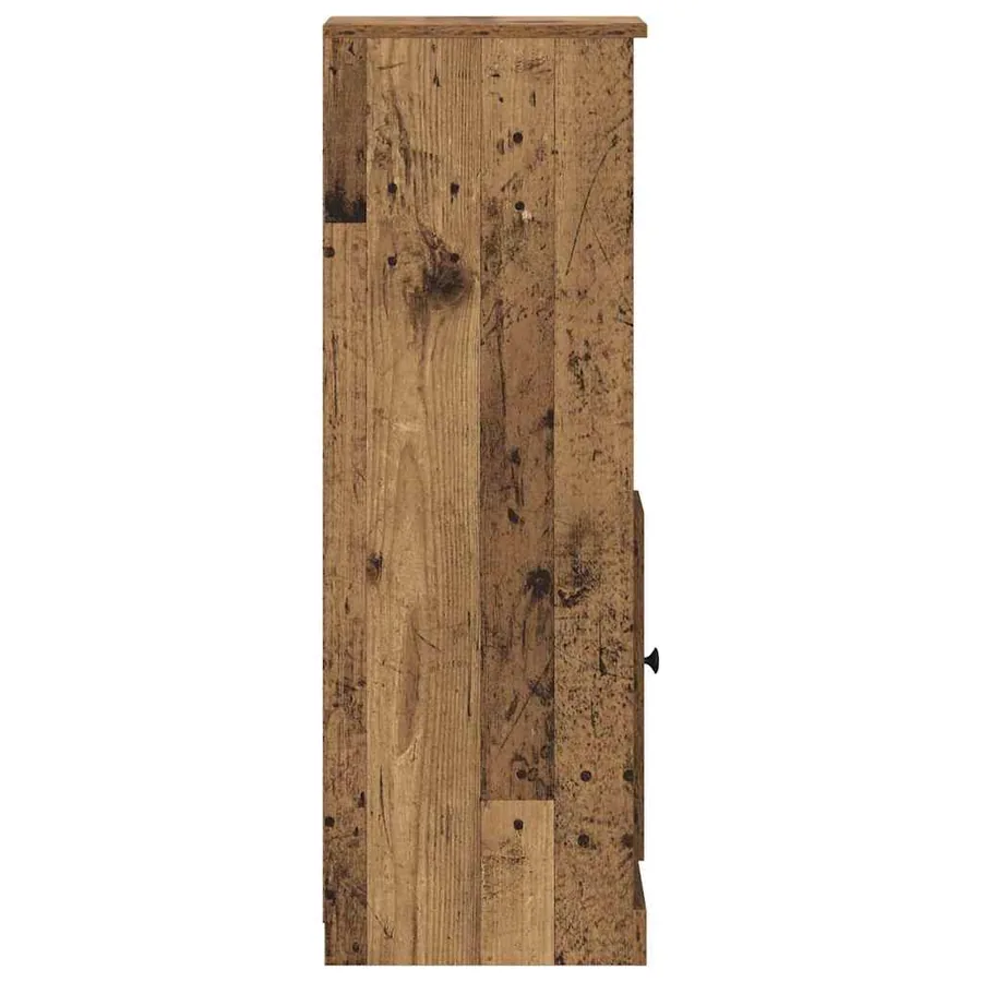 Haut Armoire avec tiroir 3 pcs Bois Ancien Bois d'ingénierie - 8