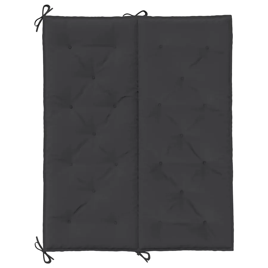 Coussin de banc de jardin noir 120x(50+50)x7 cm tissu oxford - 6