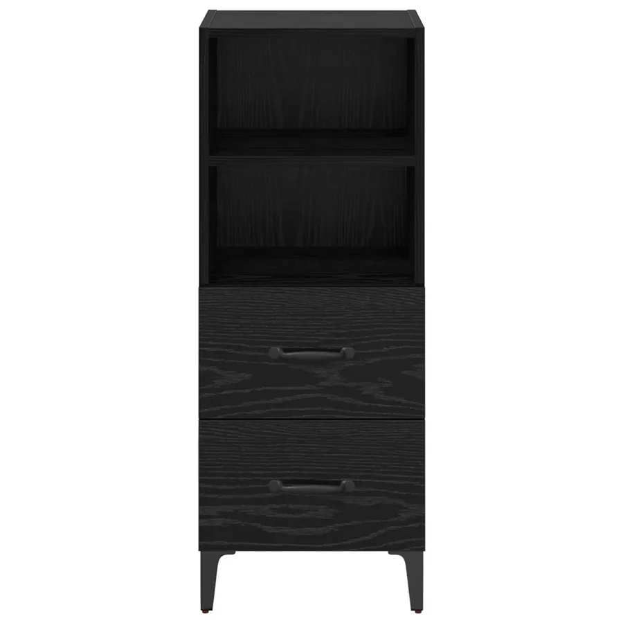 Buffet Chêne noir 34 x 34,5 x 90 cm Bois d'ingénierie - 6