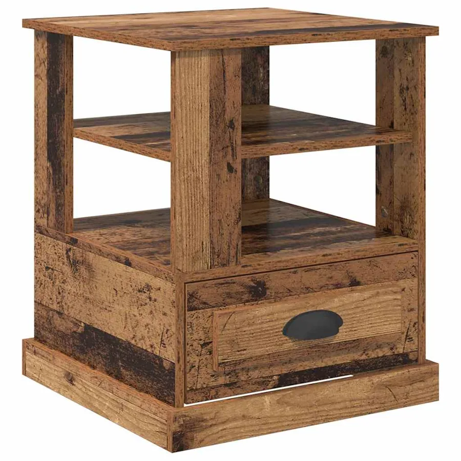 Cabinet de chevet Bois ancien 50 x 50 x 60 cm Bois d'ingénierie - 2