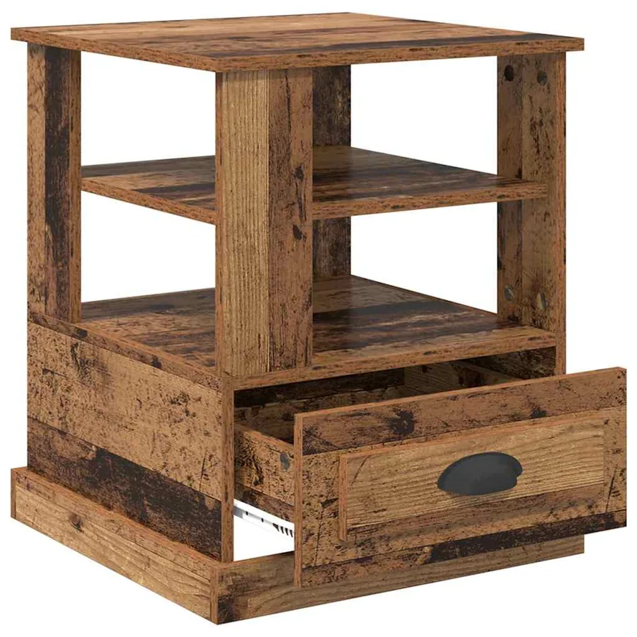 Cabinet de chevet Bois ancien 50 x 50 x 60 cm Bois d'ingénierie - 5