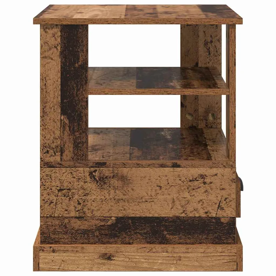 Cabinet de chevet Bois ancien 50 x 50 x 60 cm Bois d'ingénierie - 7