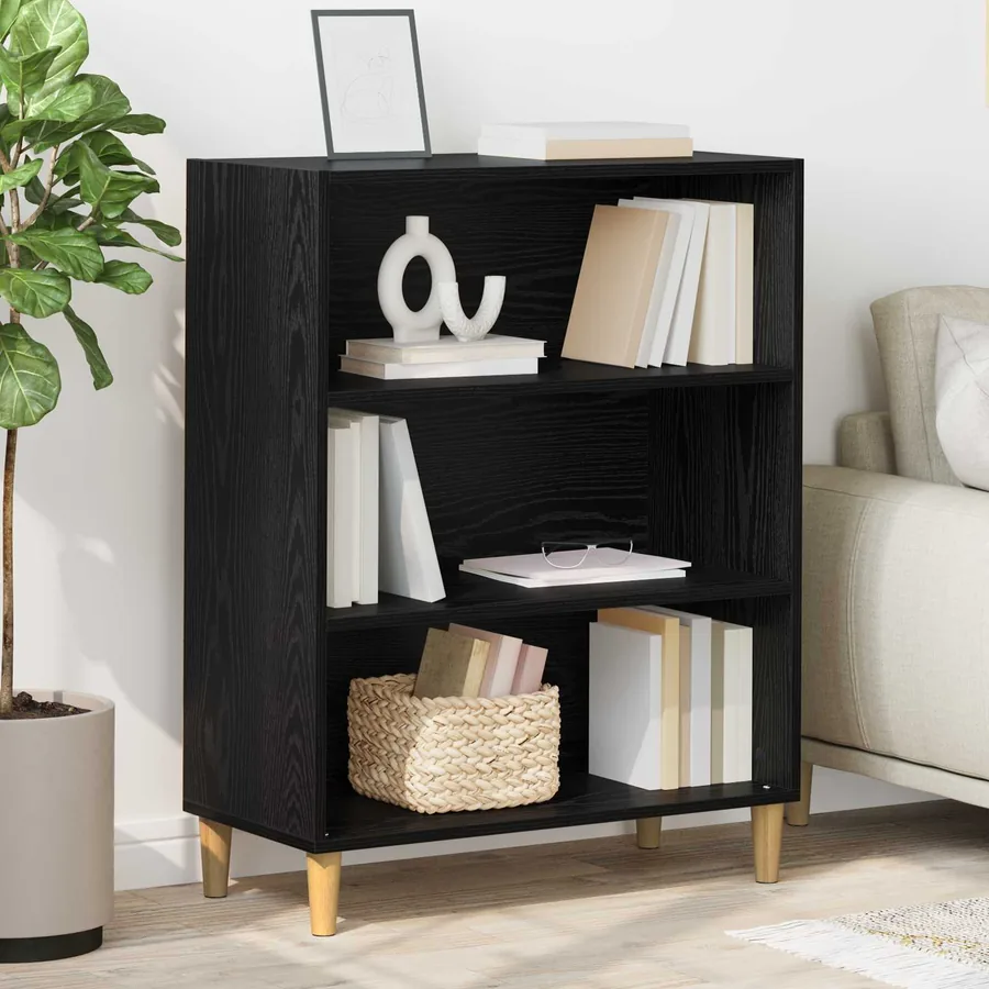 Buffet Chêne noir 69,5 x 32,5 x 90 cm Bois d'ingénierie