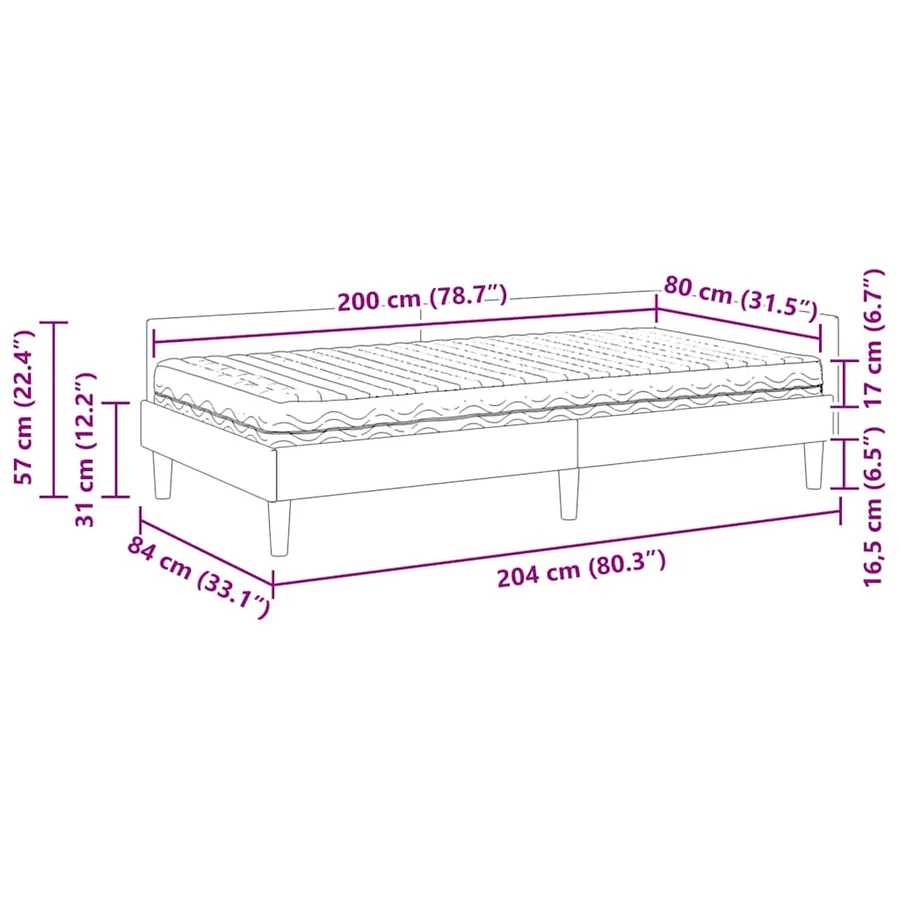 Cadre de lit d'angle avec matelas Autre 2 pcs Vert Velours - 14