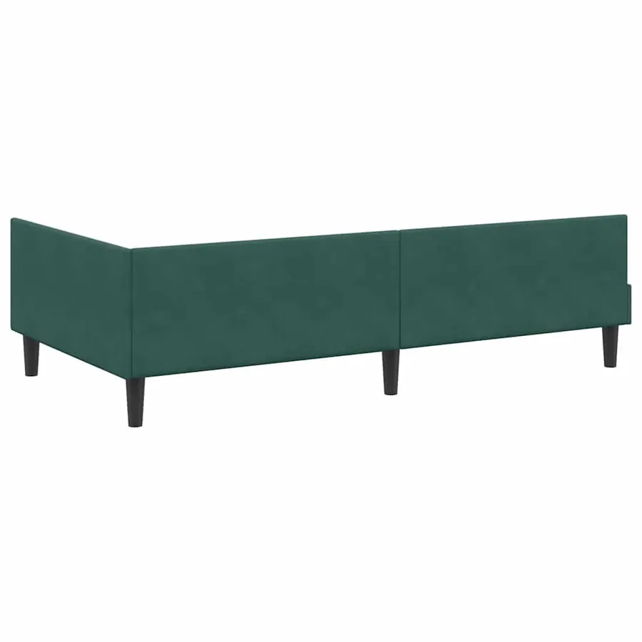 Cadre de lit d'angle avec matelas Autre 2 pcs Vert Velours - 9