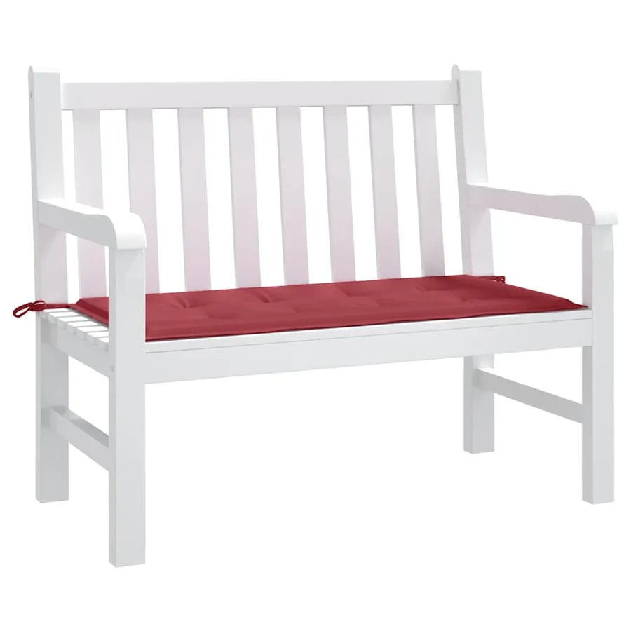 Coussin de banc de jardin rouge bordeaux 100x50x3 cm - 3
