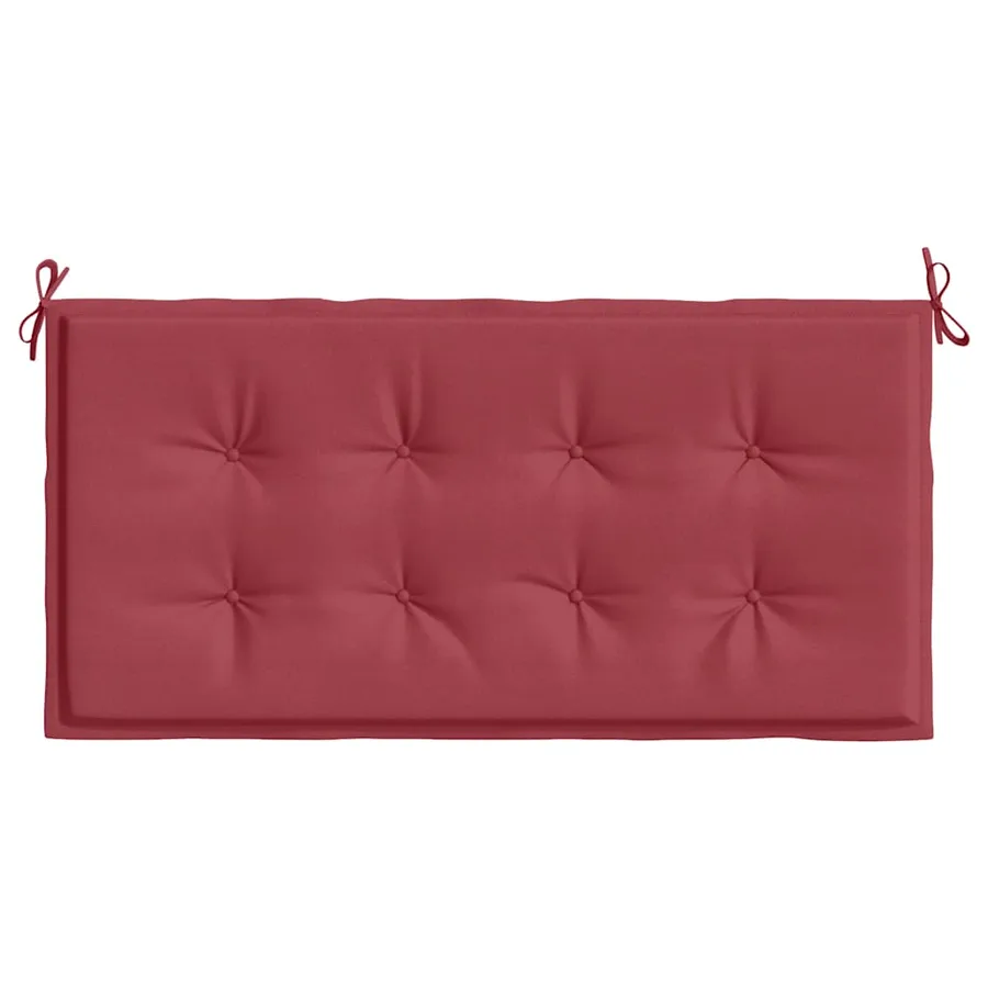 Coussin de banc de jardin rouge bordeaux 100x50x3 cm - 4