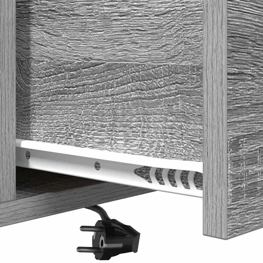 Cabinet de chevet avec tiroir 2 pcs Gris Sonoma 42 x 41 x 56 cm - 11