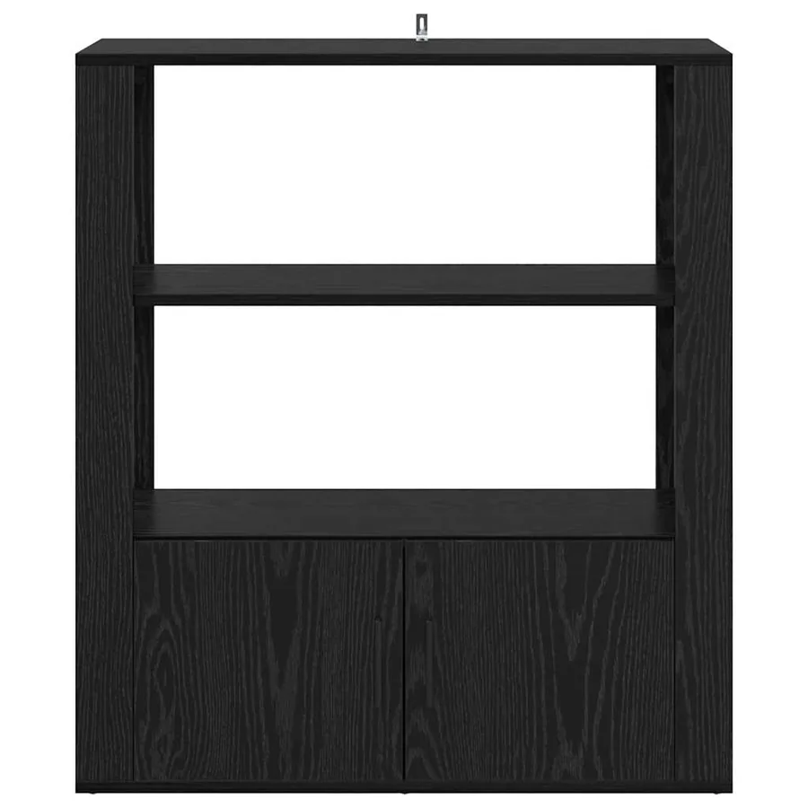 Buffet Chêne noir 30 x 80 x 90 cm Bois d'ingénierie - 6