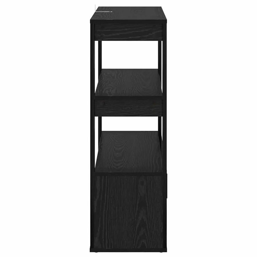 Buffet Chêne noir 30 x 80 x 90 cm Bois d'ingénierie - 7