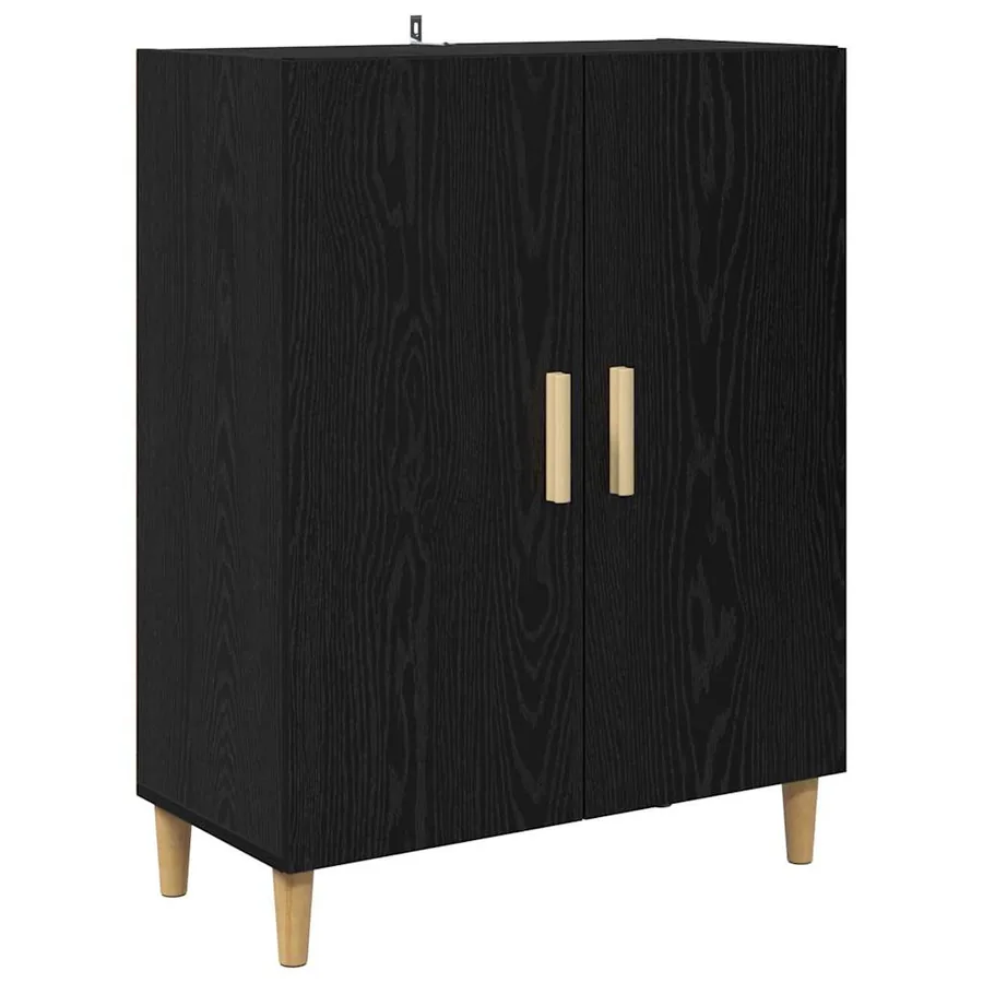 Buffet Chêne noir 70 x 34 x 90 cm Bois d'ingénierie - 2