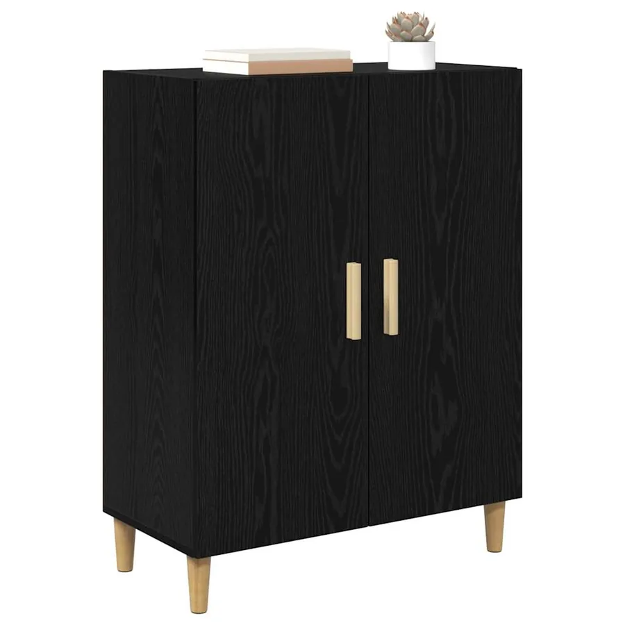 Buffet Chêne noir 70 x 34 x 90 cm Bois d'ingénierie - 3