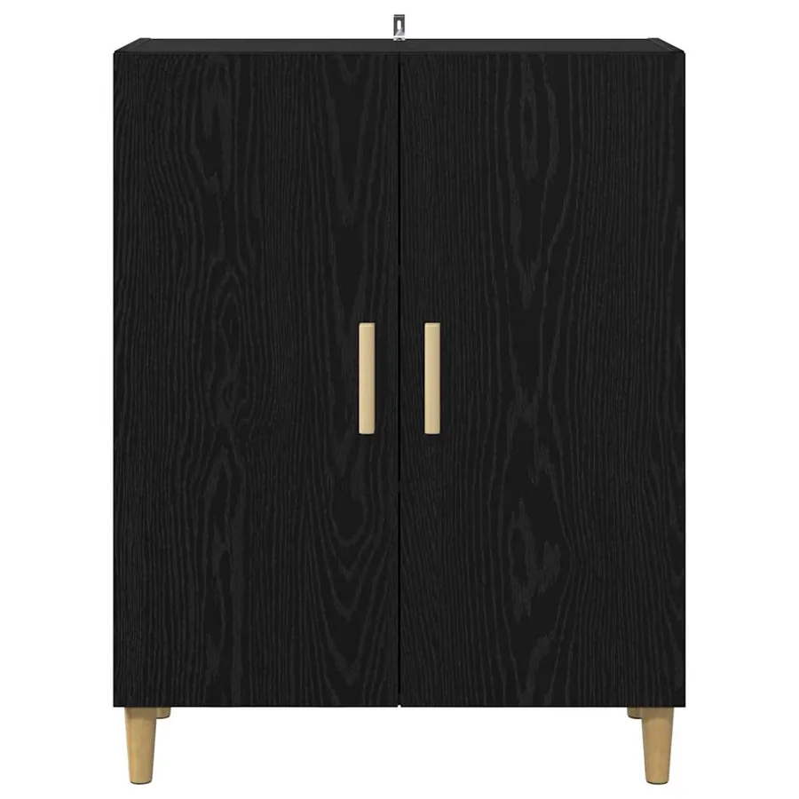 Buffet Chêne noir 70 x 34 x 90 cm Bois d'ingénierie - 6