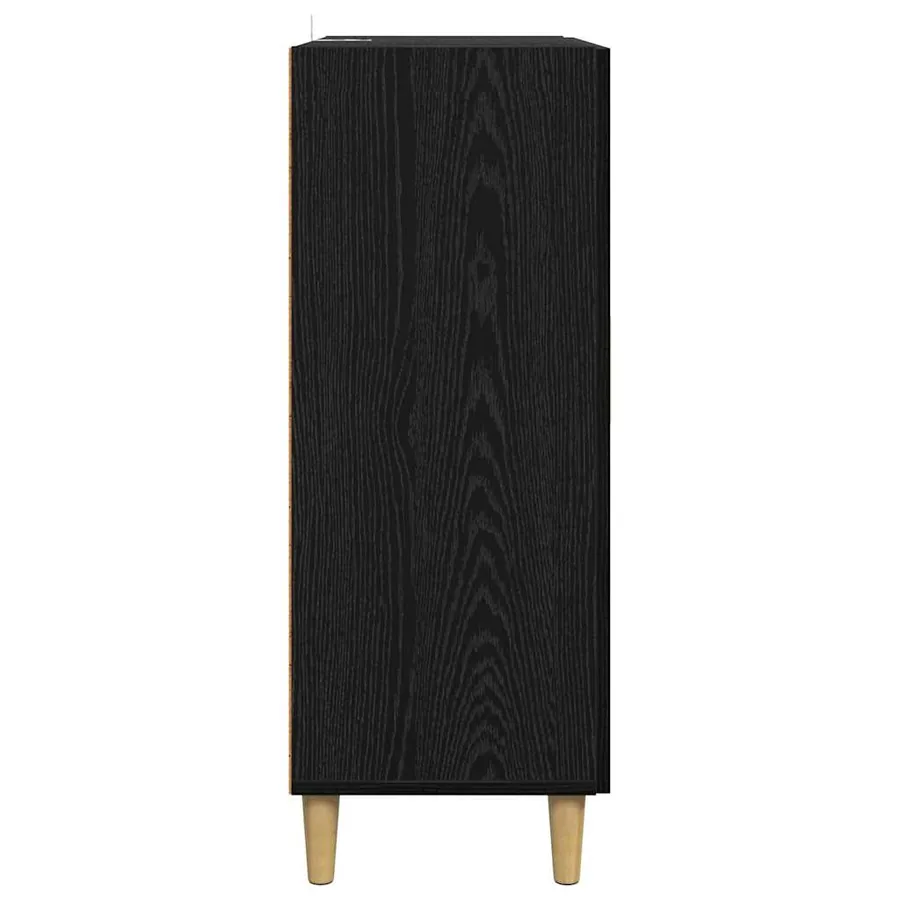 Buffet Chêne noir 70 x 34 x 90 cm Bois d'ingénierie - 7