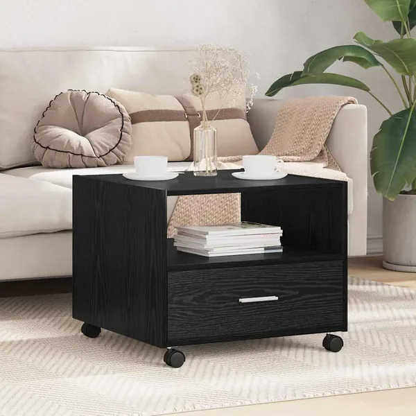 Table basse Chêne noir 55 x 55 x 45cm Bois d'ingénierie