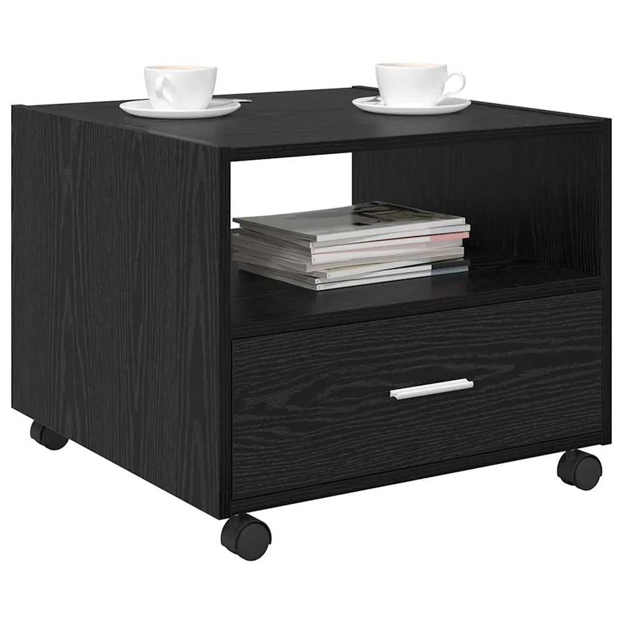 Table basse Chêne noir 55 x 55 x 45cm Bois d'ingénierie - 3