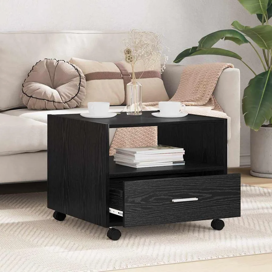 Table basse Chêne noir 55 x 55 x 45cm Bois d'ingénierie - 4
