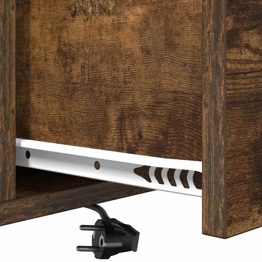 Cabinet de chevet avec tiroir 2 pcs Chêne fumé 42 x 41 x 56 cm - 11