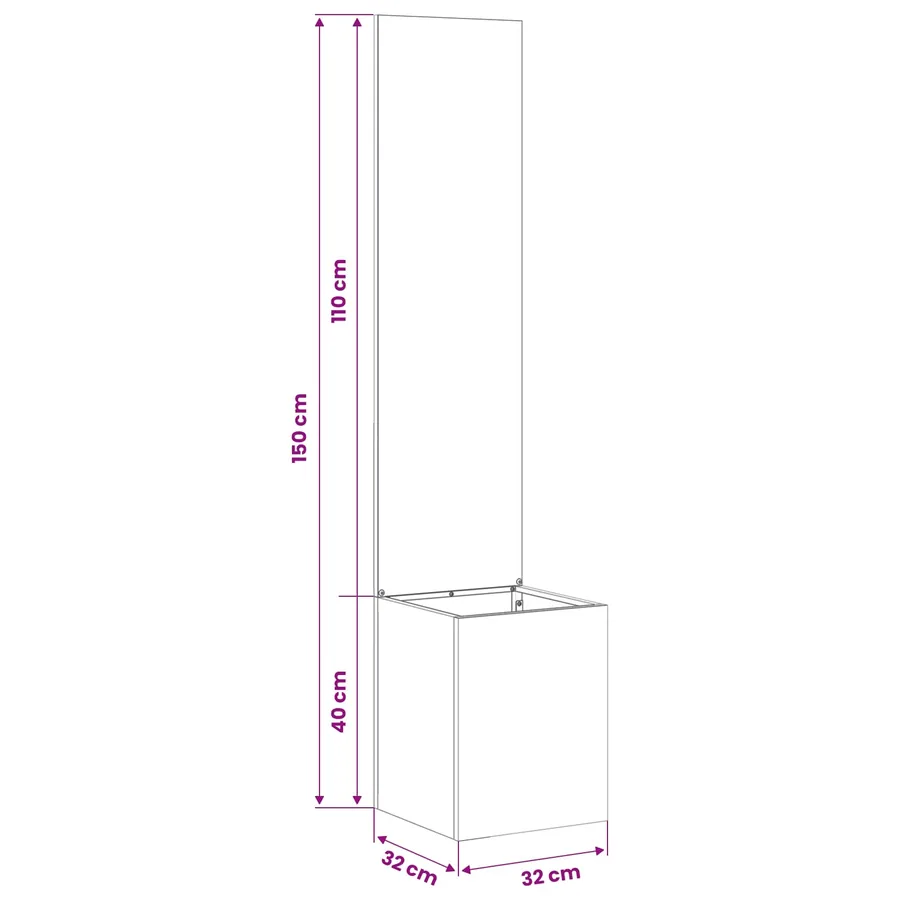 Écran de confidentialité de jardin Fretwork Blanc 32 x 150 cm - 11