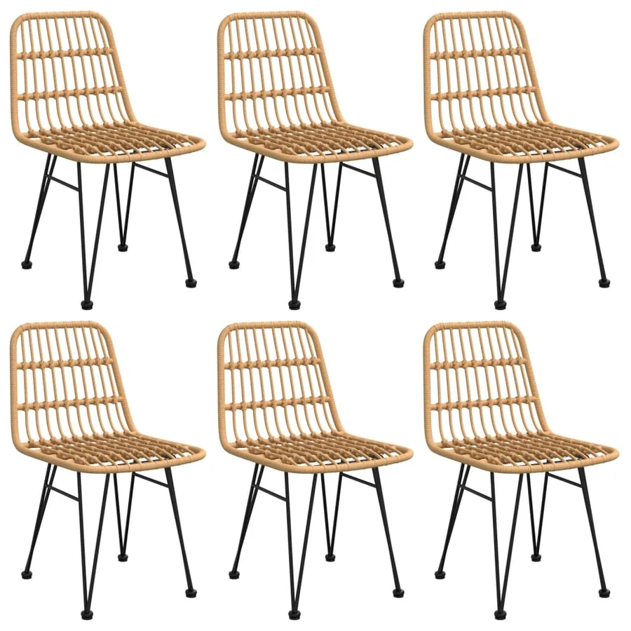Ensemble à manger de jardin 7 pcs Résine tressée - 4