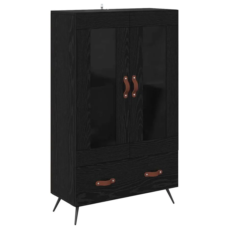 Haut Armoire avec tiroir Chêne noir 69,5 x 31 x 115 cm - 2