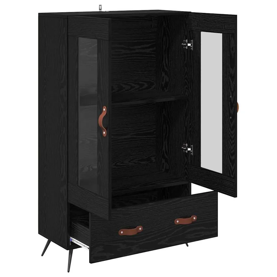 Haut Armoire avec tiroir Chêne noir 69,5 x 31 x 115 cm - 5