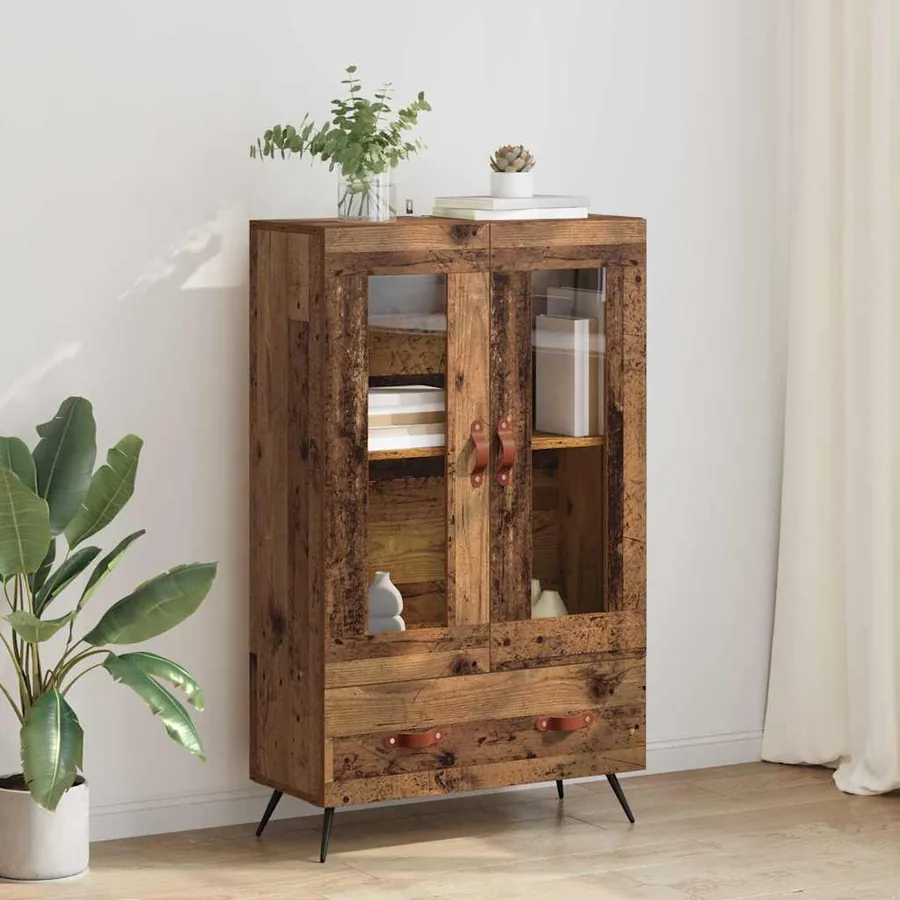 Haut Armoire avec tiroir Bois Ancien 69,5 x 31 x 115 cm