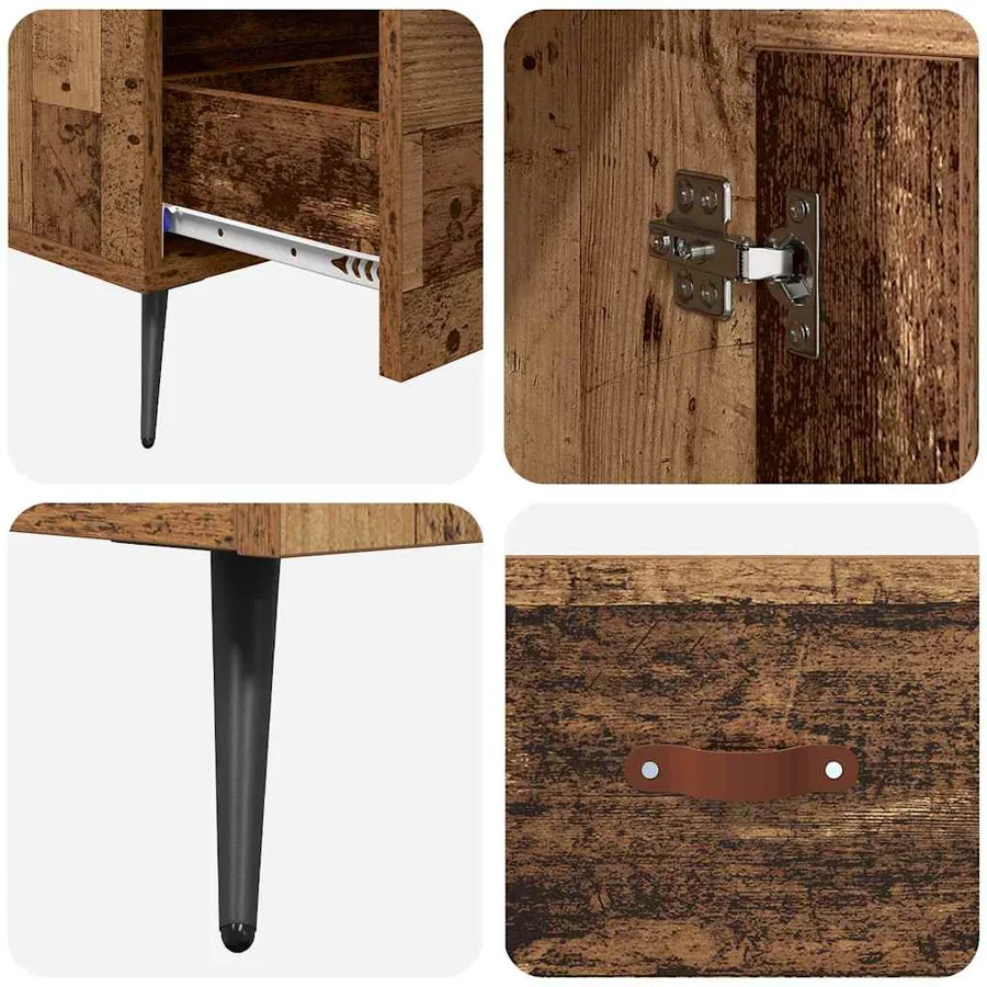 Haut Armoire avec tiroir Bois Ancien 69,5 x 31 x 115 cm - 9