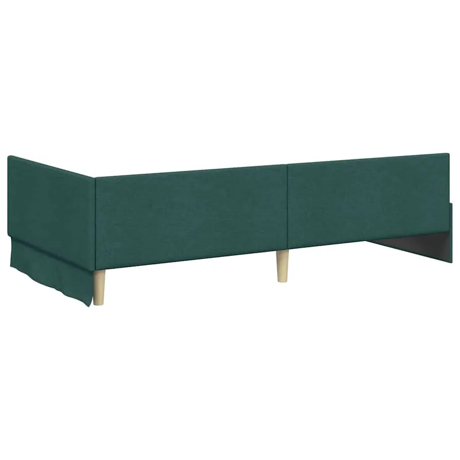 Cadre de lit d'angle avec matelas Autre 2 pcs Vert tissu - 9