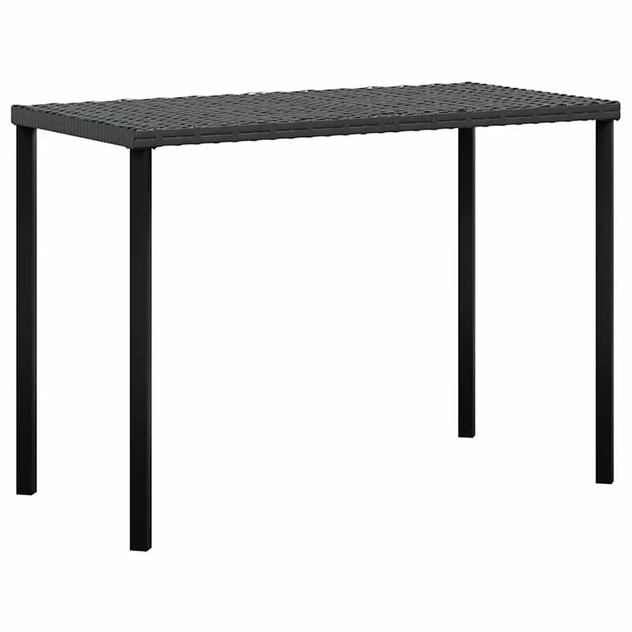Ensemble de canapés en L 5pcs avec coussins résine tressée noir - 5