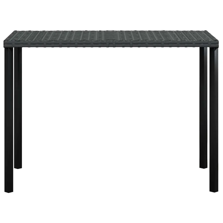 Ensemble de canapés en L 5pcs avec coussins résine tressée noir - 6