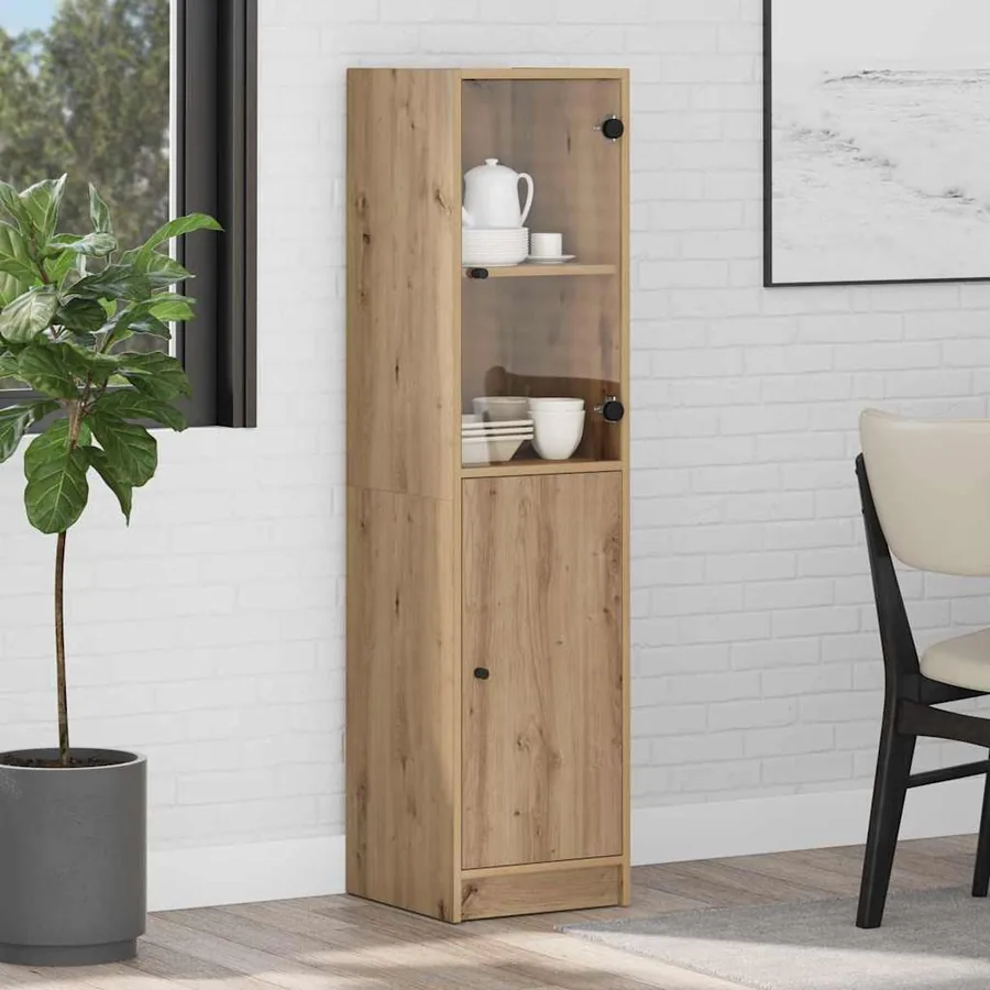 Haut Armoire Chêne artisanal 35 x 37 x 142 cm Bois d'ingénierie