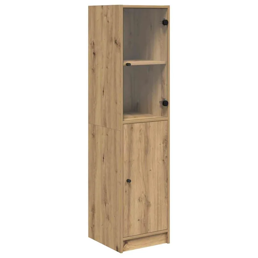 Haut Armoire Chêne artisanal 35 x 37 x 142 cm Bois d'ingénierie - 2