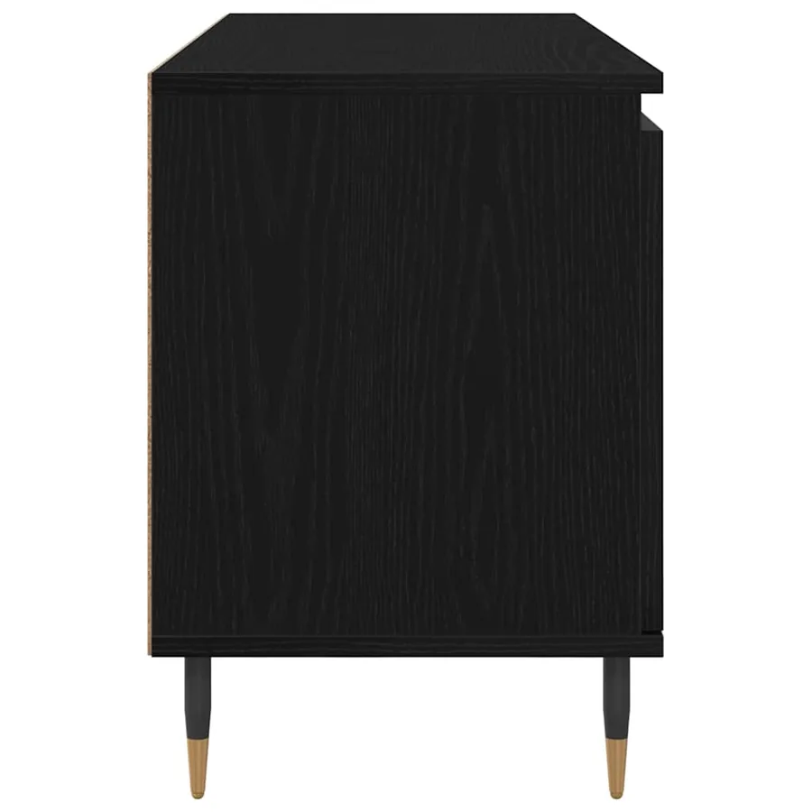 Meuble TV Chêne noir 104 x 35 x 50 cm Bois d'ingénierie - 7