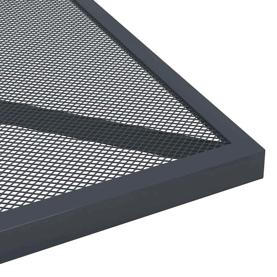 Table de jardin anthracite 50x50x72 cm treillis d'acier - 5